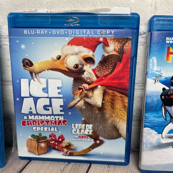 Kids Blu-Ray Movies Lot of 5 - Brave Happy Feet Ice Age Cloudy Family Guy - Picture 3 of 6